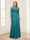 A-Line/Princess Scoop Long Sleeves Floor-Length Mother of the Bride Dresses with Lace & Beading