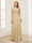 A-Line/Princess Scoop Long Sleeves Floor-Length Mother of the Bride Dresses with Lace & Beading