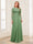 A-Line/Princess Scoop Long Sleeves Floor-Length Mother of the Bride Dresses with Lace & Beading