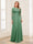 A-Line/Princess Scoop Long Sleeves Floor-Length Mother of the Bride Dresses with Lace & Beading