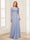 A-Line/Princess Scoop Long Sleeves Floor-Length Mother of the Bride Dresses with Lace & Beading