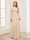 A-Line/Princess Scoop Long Sleeves Floor-Length Mother of the Bride Dresses with Lace & Beading