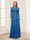 A-Line/Princess Scoop Long Sleeves Floor-Length Mother of the Bride Dresses with Lace & Beading