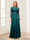 A-Line/Princess Scoop Long Sleeves Floor-Length Mother of the Bride Dresses with Lace & Beading