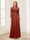 A-Line/Princess Scoop Long Sleeves Floor-Length Mother of the Bride Dresses with Lace & Beading