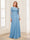 A-Line/Princess Scoop Long Sleeves Floor-Length Mother of the Bride Dresses with Lace & Beading