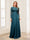 A-Line/Princess Scoop Long Sleeves Floor-Length Mother of the Bride Dresses with Lace & Beading