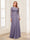 A-Line/Princess Scoop Long Sleeves Floor-Length Mother of the Bride Dresses with Lace & Beading