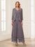 Jumpsuits V-Neck 3/4 Sleeves Ankle-Length Two Pieces Mother of the Bride Pantsuit with Lace