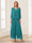 Jumpsuits V-Neck 3/4 Sleeves Ankle-Length Two Pieces Mother of the Bride Pantsuit with Lace
