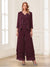 Jumpsuits V-Neck 3/4 Sleeves Ankle-Length Two Pieces Mother of the Bride Pantsuit with Lace