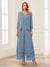 Jumpsuits V-Neck 3/4 Sleeves Ankle-Length Two Pieces Mother of the Bride Pantsuit with Lace