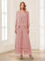 Jumpsuits V-Neck 3/4 Sleeves Ankle-Length Two Pieces Mother of the Bride Pantsuit with Lace