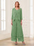 Jumpsuits V-Neck 3/4 Sleeves Ankle-Length Two Pieces Mother of the Bride Pantsuit with Lace