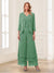 Jumpsuits V-Neck 3/4 Sleeves Ankle-Length Two Pieces Mother of the Bride Pantsuit with Lace