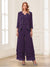 Jumpsuits V-Neck 3/4 Sleeves Ankle-Length Two Pieces Mother of the Bride Pantsuit with Lace