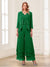 Jumpsuits V-Neck 3/4 Sleeves Ankle-Length Two Pieces Mother of the Bride Pantsuit with Lace