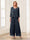 Jumpsuits V-Neck 3/4 Sleeves Ankle-Length Two Pieces Mother of the Bride Pantsuit with Lace