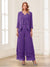 Jumpsuits V-Neck 3/4 Sleeves Ankle-Length Two Pieces Mother of the Bride Pantsuit with Lace