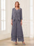 Jumpsuits V-Neck 3/4 Sleeves Ankle-Length Two Pieces Mother of the Bride Pantsuit with Lace
