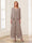 Jumpsuits V-Neck 3/4 Sleeves Ankle-Length Two Pieces Mother of the Bride Pantsuit with Lace
