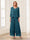 Jumpsuits V-Neck 3/4 Sleeves Ankle-Length Two Pieces Mother of the Bride Pantsuit with Lace