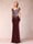 Sheath/Column V-Neck Floor-Length Short Sleeves Mother of the Bride Dresses with Sequins & Split Side