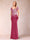 Sheath/Column V-Neck Floor-Length Short Sleeves Mother of the Bride Dresses with Sequins & Split Side