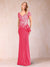 Sheath/Column V-Neck Floor-Length Short Sleeves Mother of the Bride Dresses with Sequins & Split Side