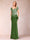 Sheath/Column V-Neck Floor-Length Short Sleeves Mother of the Bride Dresses with Sequins & Split Side