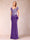 Sheath/Column V-Neck Floor-Length Short Sleeves Mother of the Bride Dresses with Sequins & Split Side