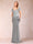 Sheath/Column V-Neck Floor-Length Short Sleeves Mother of the Bride Dresses with Sequins & Split Side