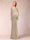 Sheath/Column V-Neck Floor-Length Short Sleeves Mother of the Bride Dresses with Sequins & Split Side