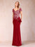 Sheath/Column V-Neck Floor-Length Short Sleeves Mother of the Bride Dresses with Sequins & Split Side