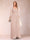 A-Line/Princess V-Neck 3/4 Sleeves Floor-Length Mother of the Bride Dresses with Ruched & Beading