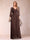 A-Line/Princess V-Neck 3/4 Sleeves Floor-Length Mother of the Bride Dresses with Ruched & Beading