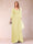 A-Line/Princess V-Neck 3/4 Sleeves Floor-Length Mother of the Bride Dresses with Ruched & Beading
