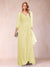 A-Line/Princess V-Neck 3/4 Sleeves Floor-Length Mother of the Bride Dresses with Ruched & Beading