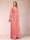 A-Line/Princess V-Neck 3/4 Sleeves Floor-Length Mother of the Bride Dresses with Ruched & Beading