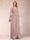 A-Line/Princess V-Neck 3/4 Sleeves Floor-Length Mother of the Bride Dresses with Ruched & Beading
