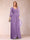 A-Line/Princess V-Neck 3/4 Sleeves Floor-Length Mother of the Bride Dresses with Ruched & Beading