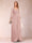 A-Line/Princess V-Neck 3/4 Sleeves Floor-Length Mother of the Bride Dresses with Ruched & Beading