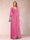 A-Line/Princess V-Neck 3/4 Sleeves Floor-Length Mother of the Bride Dresses with Ruched & Beading