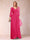 A-Line/Princess V-Neck 3/4 Sleeves Floor-Length Mother of the Bride Dresses with Ruched & Beading