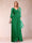 A-Line/Princess V-Neck 3/4 Sleeves Floor-Length Mother of the Bride Dresses with Ruched & Beading