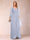 A-Line/Princess V-Neck 3/4 Sleeves Floor-Length Mother of the Bride Dresses with Ruched & Beading