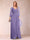 A-Line/Princess V-Neck 3/4 Sleeves Floor-Length Mother of the Bride Dresses with Ruched & Beading