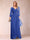 A-Line/Princess V-Neck 3/4 Sleeves Floor-Length Mother of the Bride Dresses with Ruched & Beading