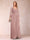 A-Line/Princess V-Neck 3/4 Sleeves Floor-Length Mother of the Bride Dresses with Ruched & Beading