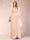 A-Line/Princess V-Neck 3/4 Sleeves Floor-Length Mother of the Bride Dresses with Ruched & Beading